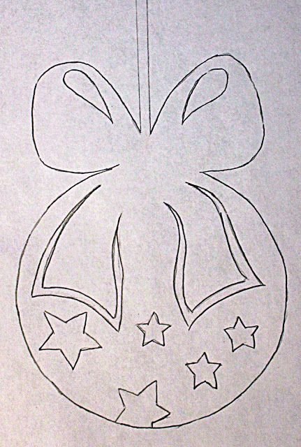 Новогодние шары трафареты на окна