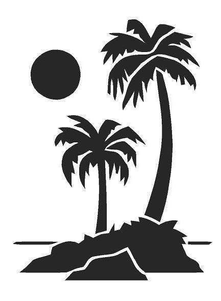 Трафарет пальмы для стен