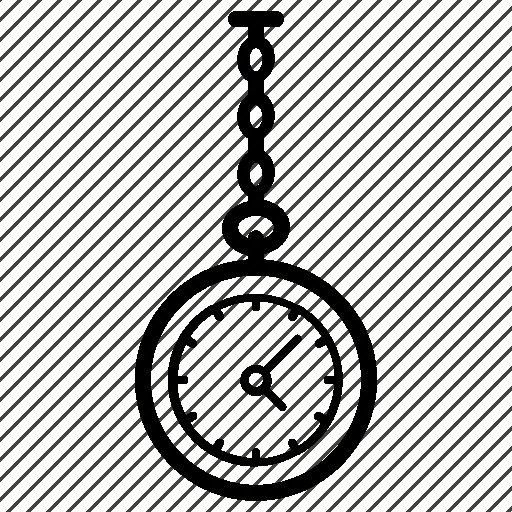 Часы на цепочке силуэт