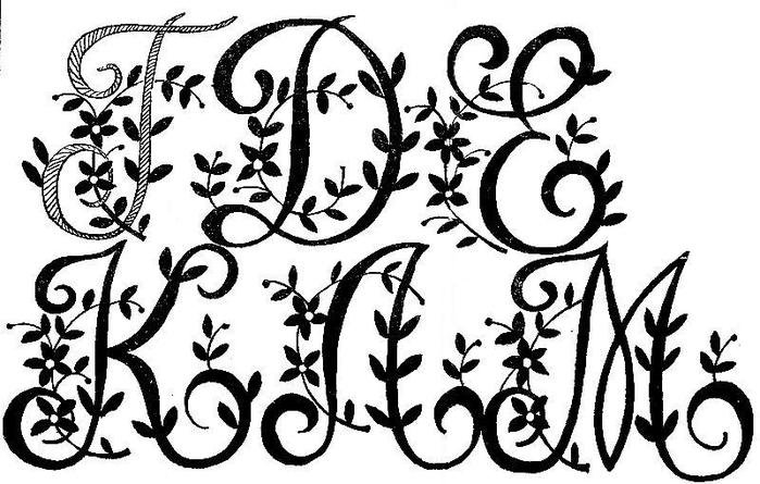 Буквы для Монограммы для вышивки