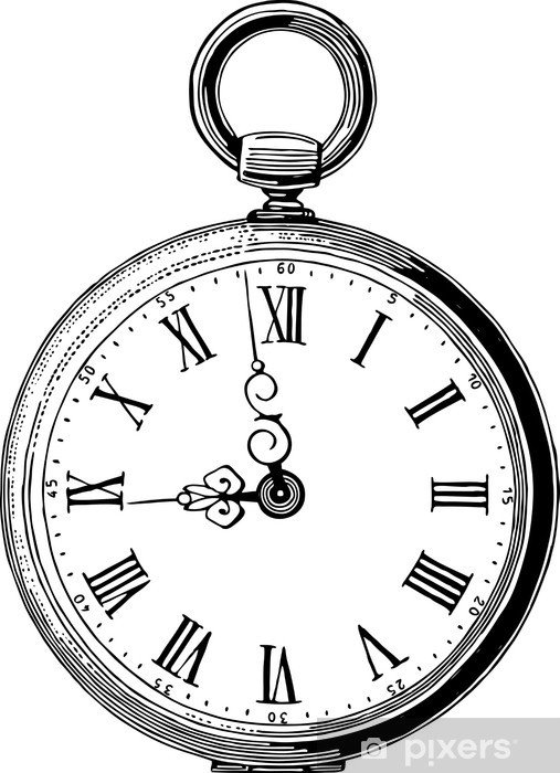 Трафарет карманные часы