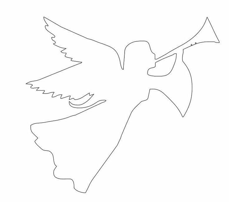Трафарет ангела для вырезания