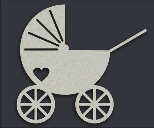 Трафарет коляски для вырезания