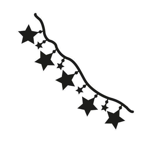 Трафарет звезда для гирлянды