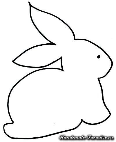 Шаблон кролика для аппликации