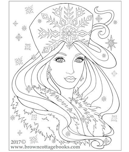 Раскраски для девочек Снегурочка