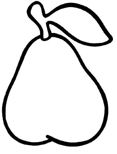 Груша раскраска