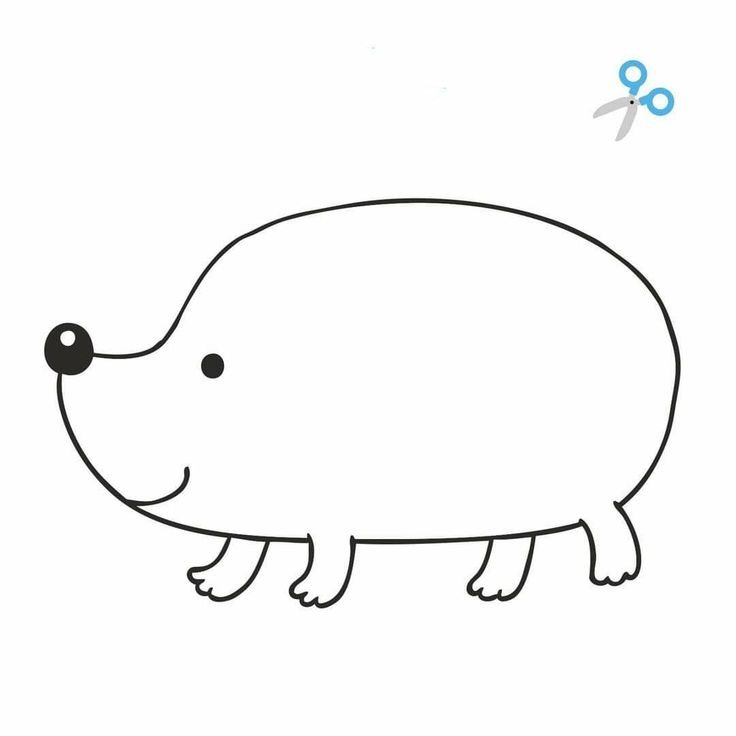 Ежик без иголок раскраска