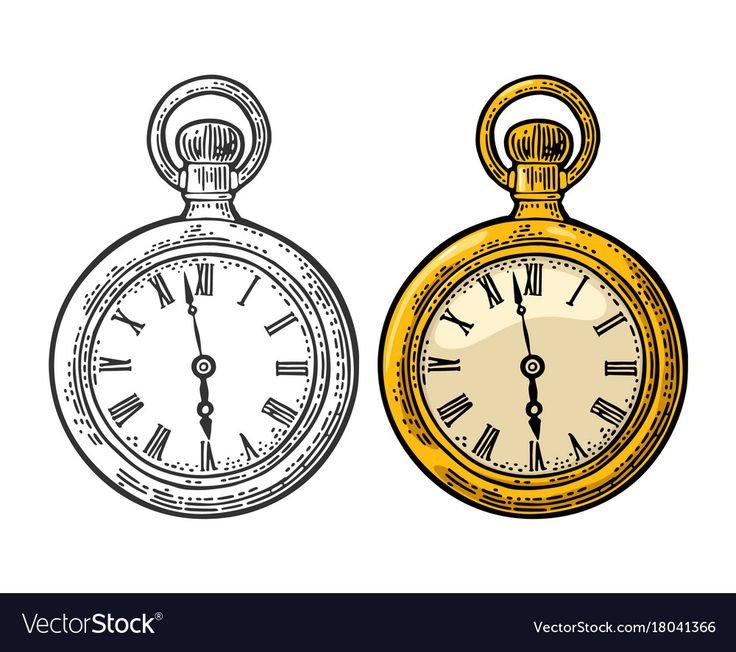 Старинные часы вектор