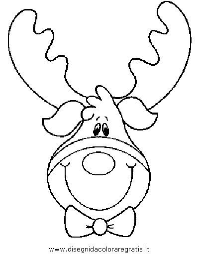 Новогодний олень трафарет