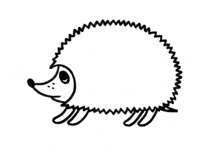 Ёжик раскраска для детей