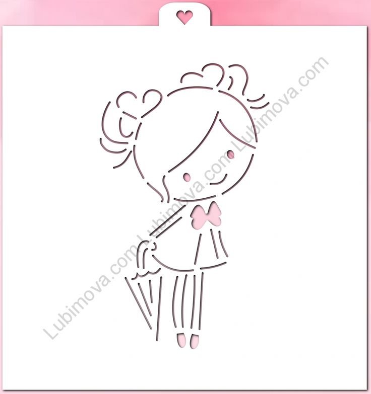 Девочка с тортом рисунок