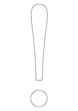 Восклицательный знак трафарет