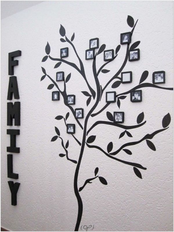 Трафарет дерева на стену