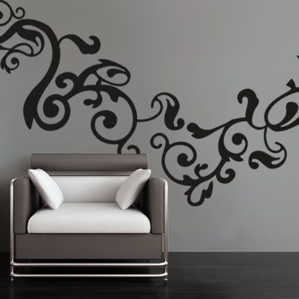 Растительный орнамент на стене