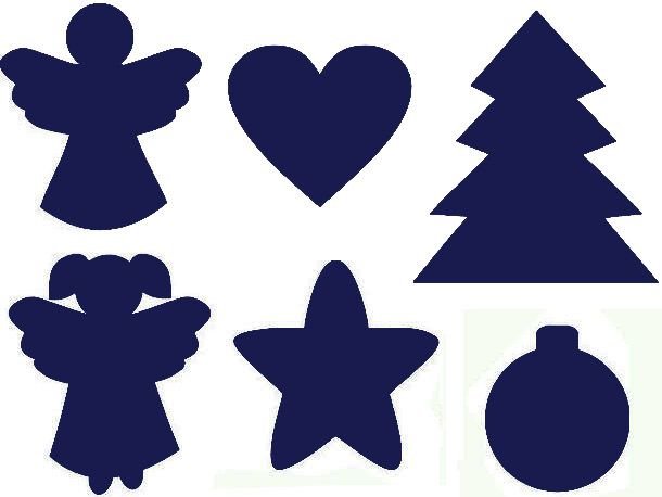 Новогодние фигурки для вырезания