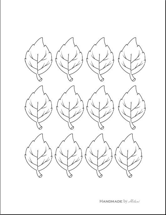 Трафареты листиков для цветов