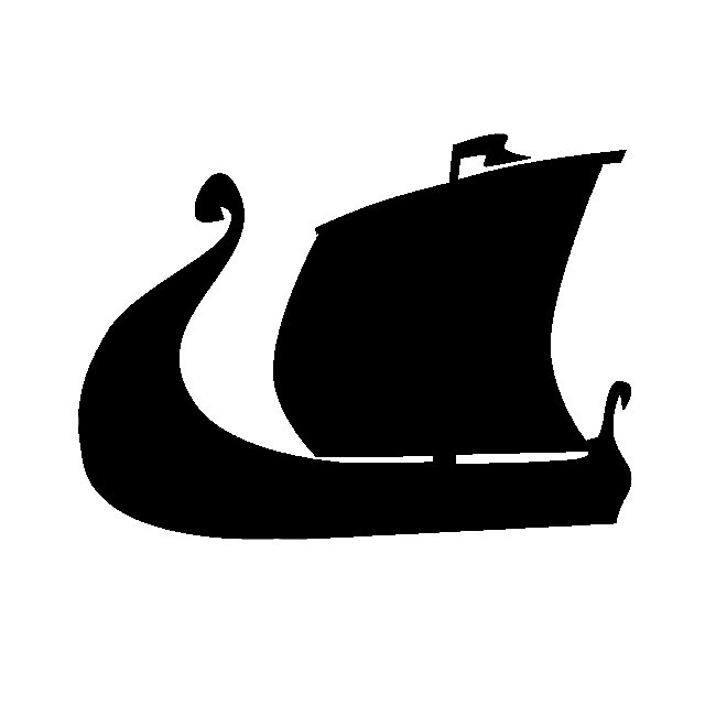 Дракар корабль контур