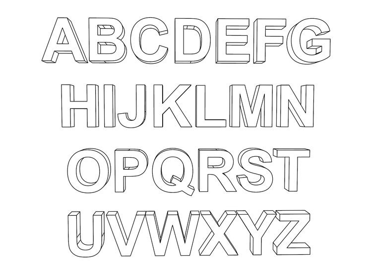 Раскраска "алфавит английский"