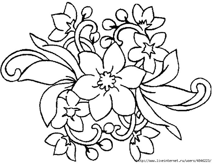 Трафарет "цветы"