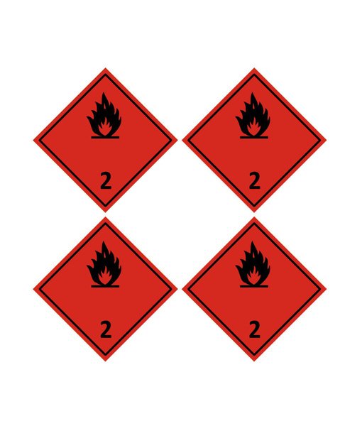 Знак опасности 2 класса опасности воспламеняющийся ГАЗ