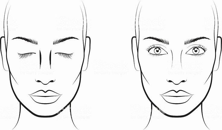 Эскиз лица для макияжа
