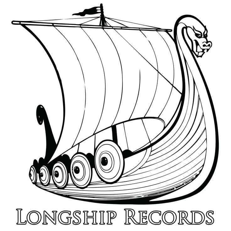 Драккар викингов вектор