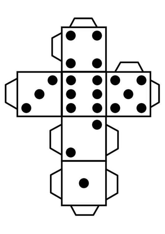 Игровой кубик развертка