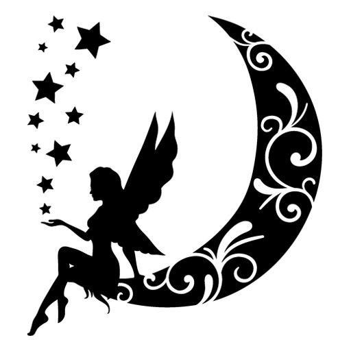 Трафарет феи на окно