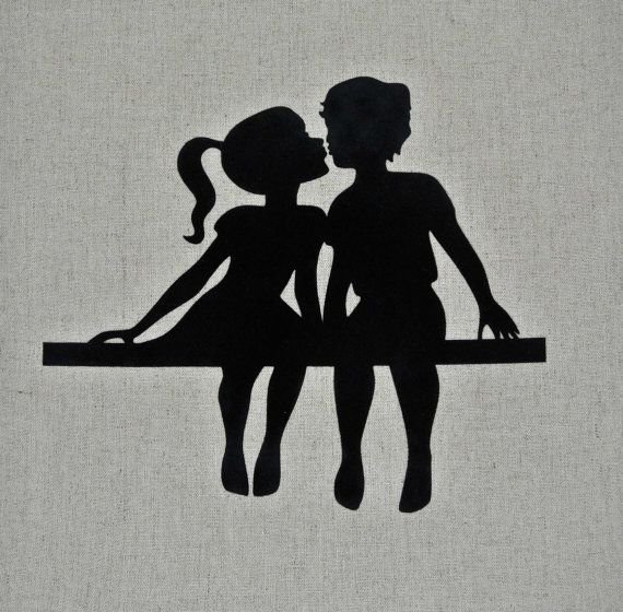 Влюблённые силуэт