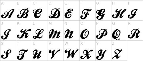 Буквы прописные красивые русские