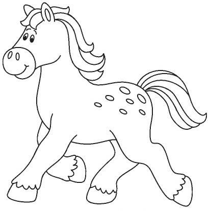 Трафарет лошадки для детей