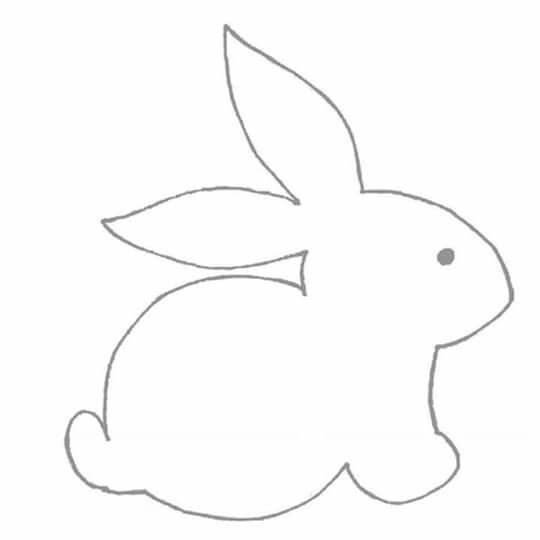 Трафарет зайчика для рисования