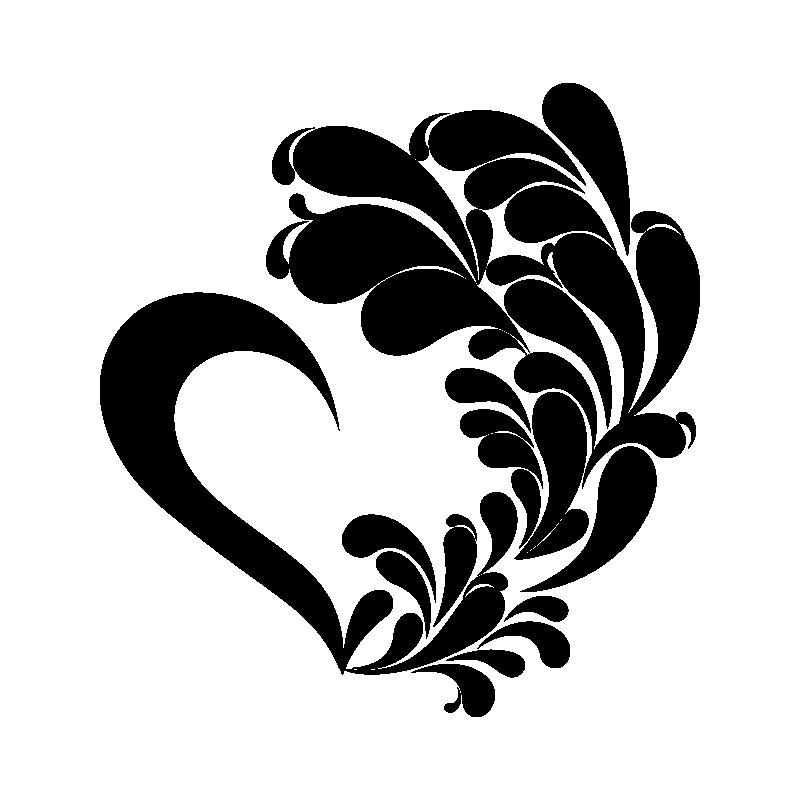 Трафареты для декора сердце