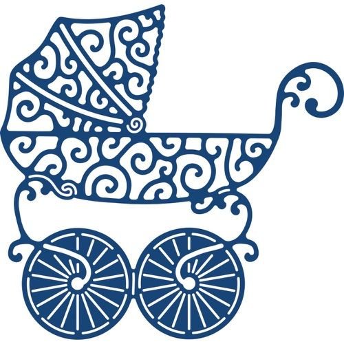 Детская коляска трафарет