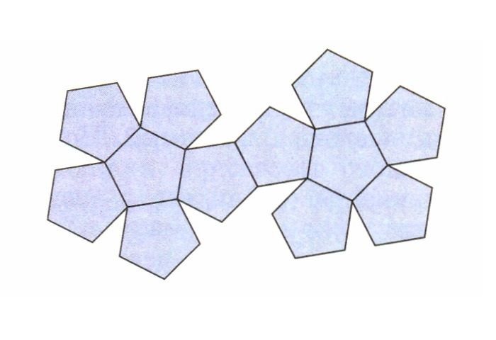 Додекаэдр развертка для склеивания а4