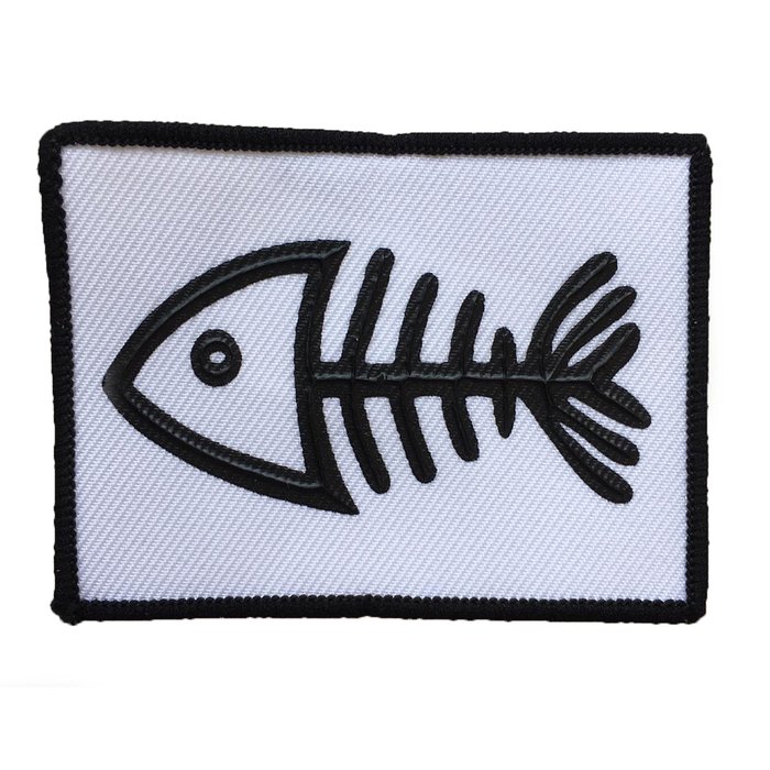 Нашивки скелет рыбы