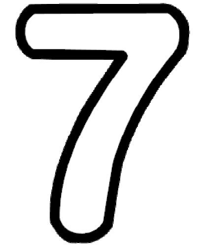 Трафарет для торта цифра 7