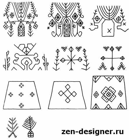 Элементы Мордовского орнамента для детей