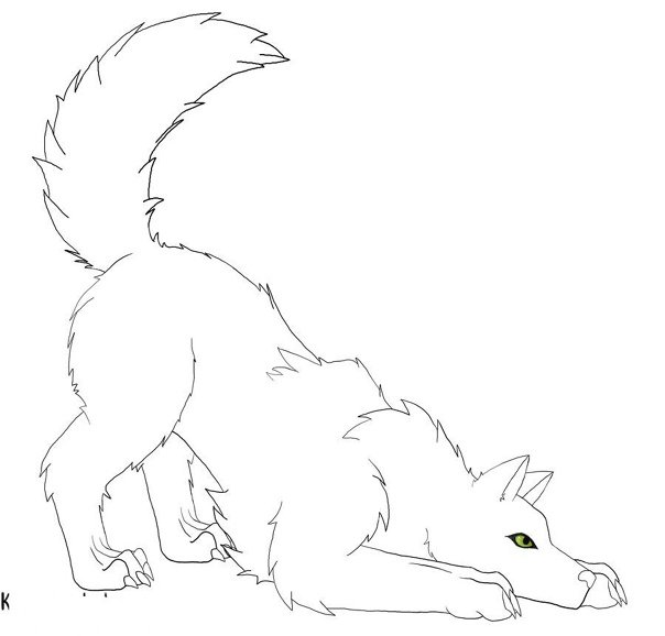 Раскраска волк