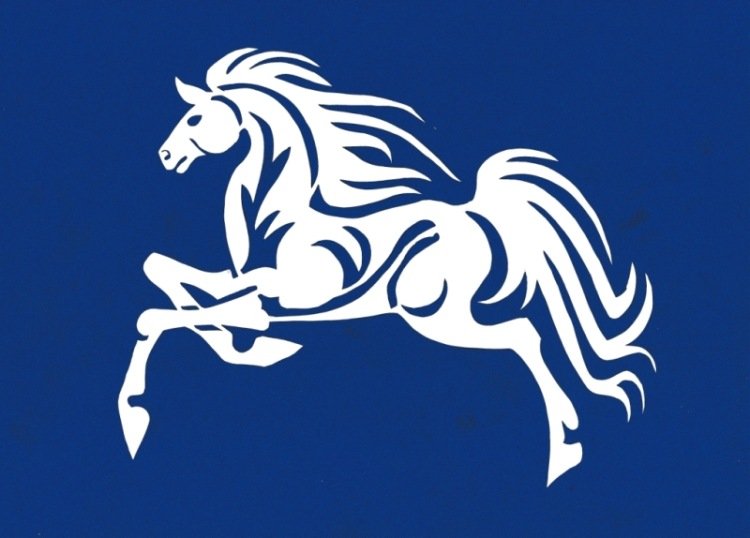 Лошадка трафарет