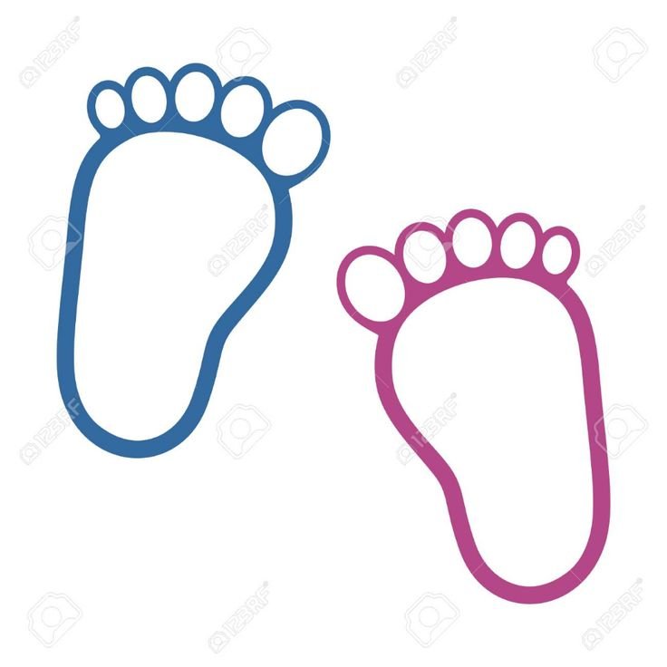 Трафарет следов ног