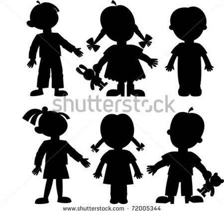 Черный силуэт ребенка