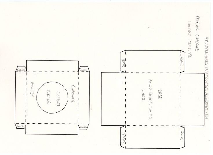 Развертка коробки с крышкой