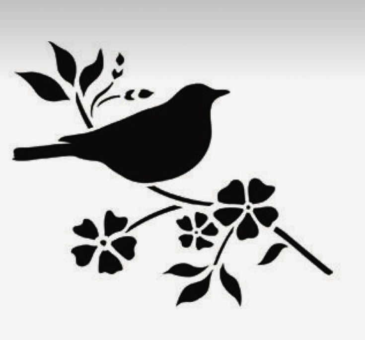 Трафареты птиц для декора