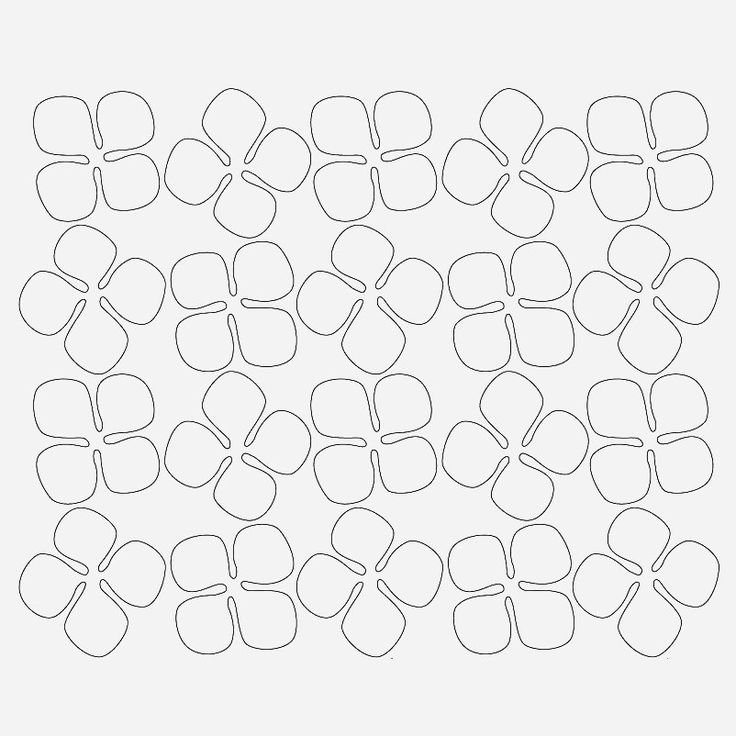 Трафареты цветов мелкие