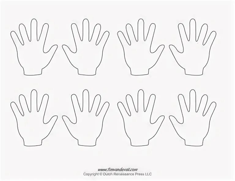 Трафарет руки для вырезания