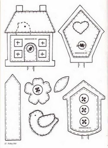 Домик из фетра выкройка