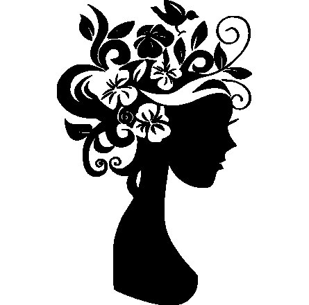 Силуэт лица девушки