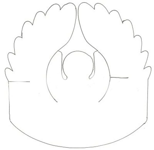 Трафарет ангела из бумаги